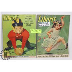 LOT OF 2 1940'S LIBERTY MAGAZINES MAY 5 1945 END