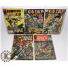 Image 1 : LOT OF FIVE 12 & 15 CENT COMICS WESTERN AND WAR