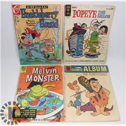 LOT OF FOUR 12 AND 15 CENT COMICS FLINTSTONES