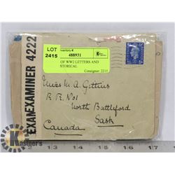 BUNDLE OF WW2 LETTERS AND MORE HISTORICAL