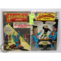 LOT OF 2 ADVENTURE  COMICS # 344 # 384 SUPERMAN