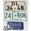 Image 1 : LIC. PLATES 1969 ONTARIO E.GERMAN AND ALBERTA '72