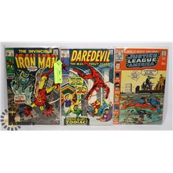 IRON MAN # 36 DAREDEVIL # 73 JLA # 90 COMICS