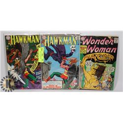 HAWKMAN # 17 , 22 WONDER WOMAN # 151 COMICS