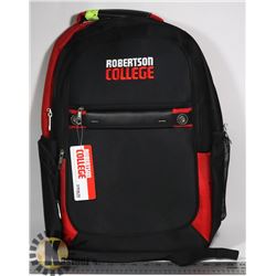 NEW WITH TAG ROBERTSON COLLEGE BACKPACK