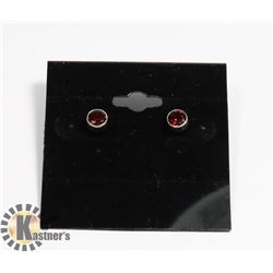 #160- RED GARNET EARRINGS
