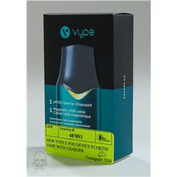 NEW VYPE E POD DEVICE STARTER VAPE WITH CHARGER.