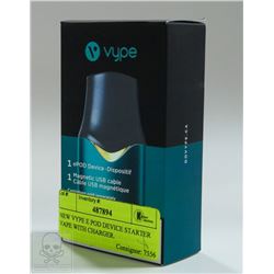 NEW VYPE E POD DEVICE STARTER VAPE WITH CHARGER.