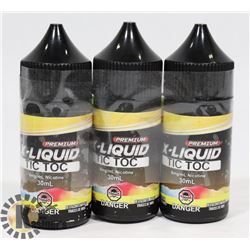 3 BOTTLES OF 6MG NICOTINE 30ML PER BOTTLE OF