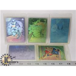 5 MARVEL MASTERPIECE HOLOGRAM CARDS