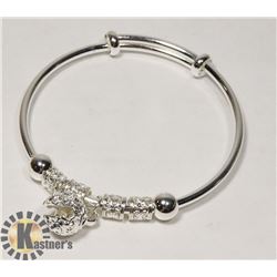 WOMEN CHARM STERLING CUFF BANGLE