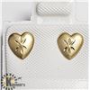 Image 1 : 14K YELLOW GOLD HEART SHAPE EARRINGS