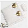 Image 2 : 14K YELLOW GOLD HEART SHAPE EARRINGS