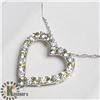 Image 1 : SILVER NATURAL PERIDOT 20" NECKLACE