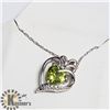 Image 2 : SILVER NATURAL PERIDOT 20" NECKLACE
