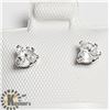 Image 1 : 14K WHITE GOLD CZ HEART SHAPE WITH 10K BACKING