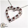 Image 1 : SILVER NATURAL GARNET 20" NECKLACE