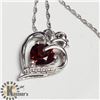 Image 2 : SILVER NATURAL GARNET 20" NECKLACE