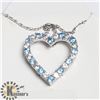 Image 1 : SILVER BLUE TOPAZ 20" NECKLACE
