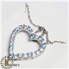 Image 2 : SILVER BLUE TOPAZ 20" NECKLACE