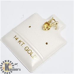 14K YELLOW GOLD GENUINE CITRINE(0.26CT) PENDANT