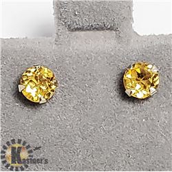 14K YELLOW GOLD 2 CITRINE(0.6CT) EARRINGS