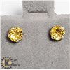 Image 1 : 14K YELLOW GOLD 2 CITRINE(0.6CT) EARRINGS