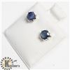Image 2 : SILVER SAPPHIRE (0.63CT) EARRINGS, MADE IN CANADA