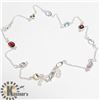 Image 3 : SILVER GENUINE GEMSTONE 18" NECKLACE