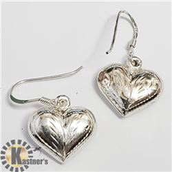 SILVER HEART SHAPE EARRINGS