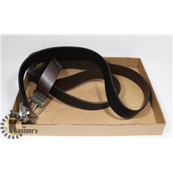 LOT OF 2 EDDIE BAUER LEATHER BELTS