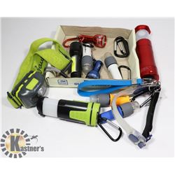 LOT OF  EDDIE BAUER MULTIFUNCTION FLASHLIGHTS