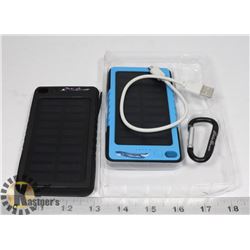 LOT OF 2 EDDIE BAUER SOLAR POWER BANKS 6000MAH