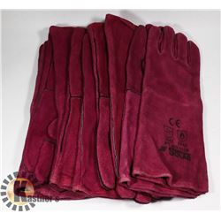 LOT WITH 5 NEW PAIRS OF WELDING GLOVES
