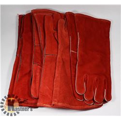 LOT WITH 5 NEW PAIRS OF WELDING GLOVES