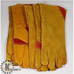 LOT WITH 3 NEW PAIRS OF WELDING GLOVES