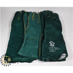 LOT WITH 3 NEW PAIRS OF WELDING GLOVES
