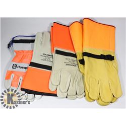 LOT WITH 4 NEW PAIRS OF WORK GLOVES