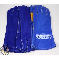 LOT WITH 3 NEW PAIRS OF WELDING GLOVES