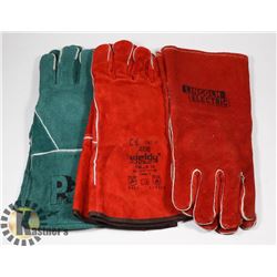 LOT WITH 3 NEW PAIRS OF WELDING GLOVES