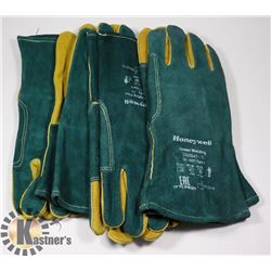 LOT WITH 4 NEW PAIRS OF WELDING GLOVES