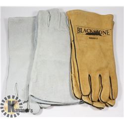 LOT WITH 3 NEW PAIRS OF WELDING GLOVES