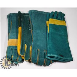 LOT WITH 4 NEW PAIRS OF WELDING GLOVES