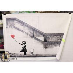 BANKSY CANVAS PRINT HOPE BALLOON