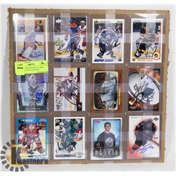 AUTOGRAPHED HOCKEY CARDS INCLUDING GUY LAFLEUR;