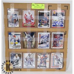 AUTOGRAPHED HOCKEY CARDS INCLUDING JOHNNY BOWER;
