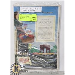 70 + TRAVEL ADS. FROM 1920'S TO 1960?S