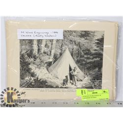 20 WOOD ENGRAVINGS OF CANADIAN SCENES