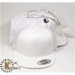 BUNDLE OF 12 WHITE AUTHENTIC SNAPBACK BALLCAPS
