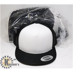 BUNDLE OF 12 BLACK AND WHITE AUTHENTIC SNAPBACK